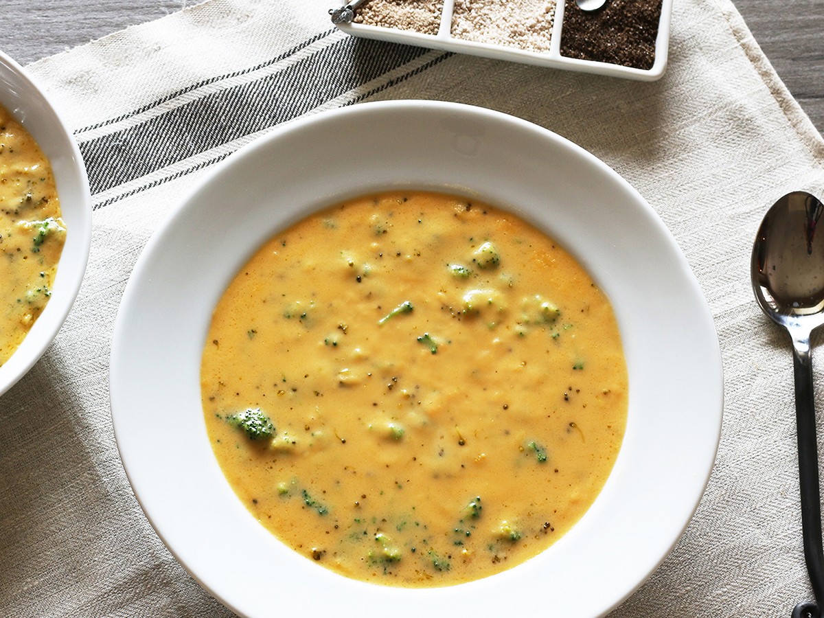 Denny's Broccoli Cheese Soup copycat recipe by Todd Wilbur