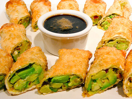 BJ's Restaurant and Brewhouse Avocado Egg Rolls copycat recipe by Todd Wilbur