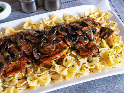 Cheesecake Factory Chicken Marsala and Mushrooms copycat recipe by Todd Wilbur