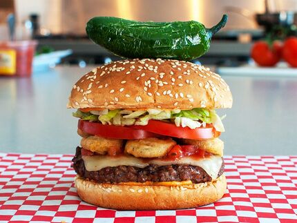 Red Robin Burnin' Love Burger copycat recipe by Todd Wilbur